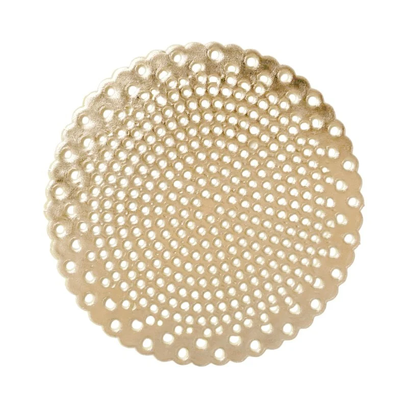 Set of 4 dessous de verre rond doré D10 cm
