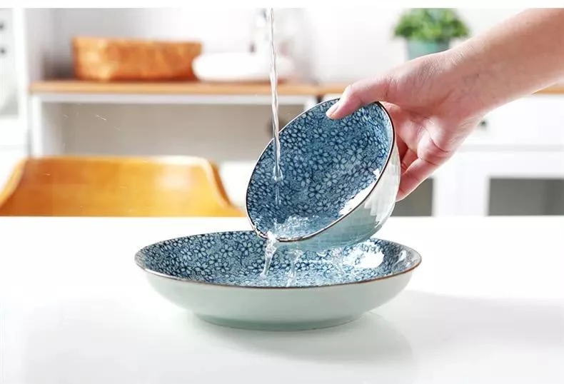 Bol en céramique à motif intérieur/extérieur assortis, D16 cm - YACHIYO
