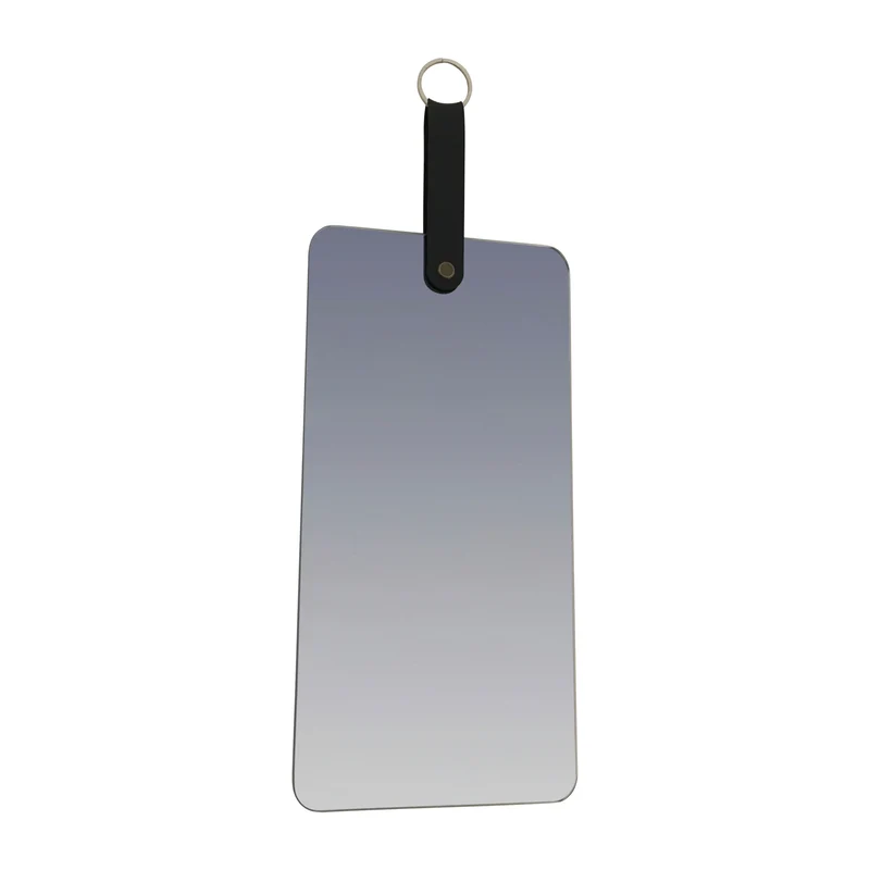 Miroir LAURE a Suspendre avec anse en PU noir 14x28,5 cm