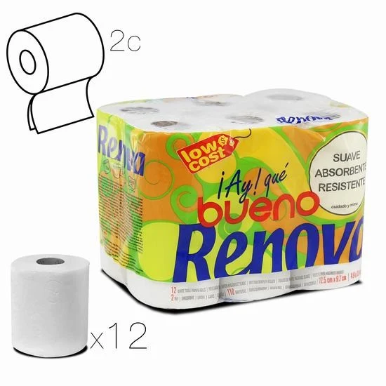Papier hygienique RENOVA blanc x12