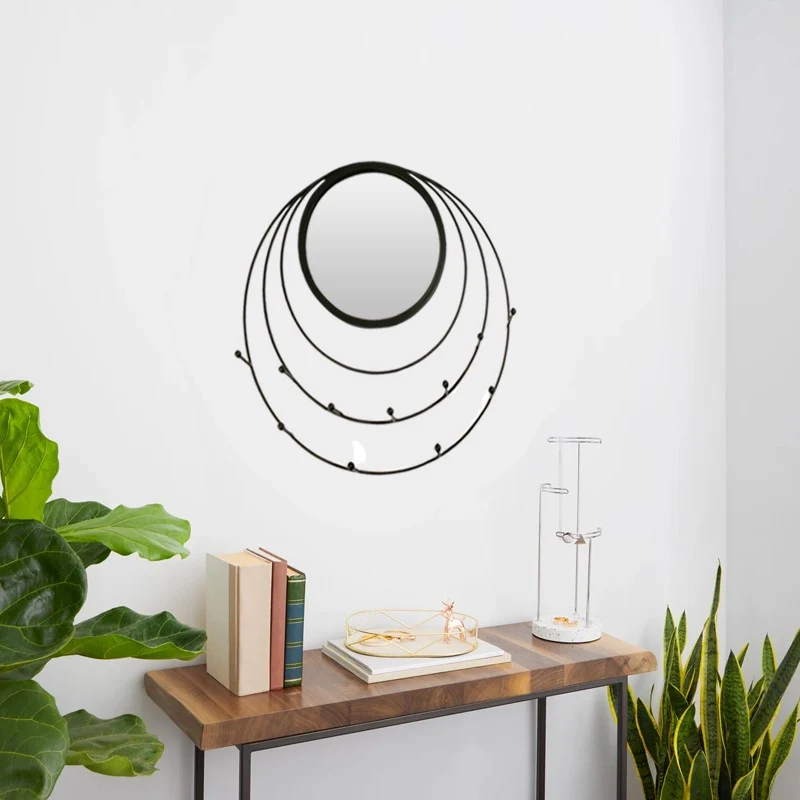 Miroir en métal Noir