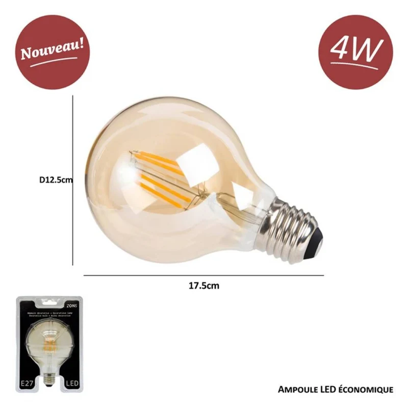 Ampoule filament Led vintage LED DÉCORATIVE 4W