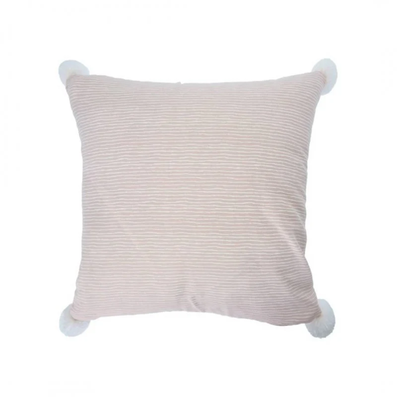 Coussin INDAH à pompons 45x45