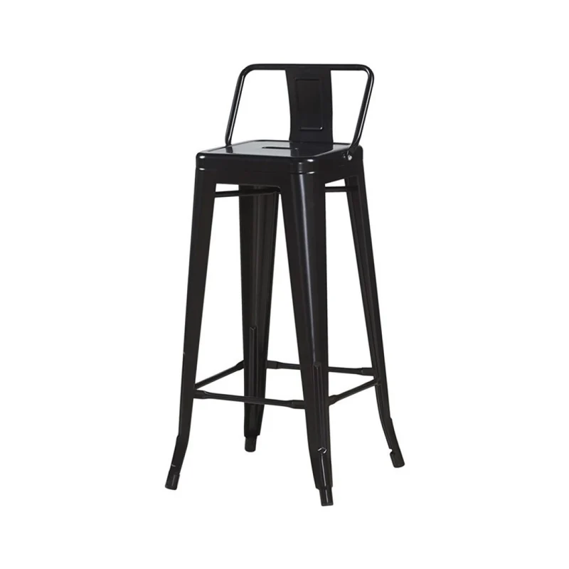 Tabouret de bar industriel avec dossier inspiré tolix Hauteur assise 66cm