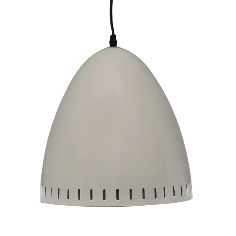 Suspension métal Ø30xH32cm Blanche