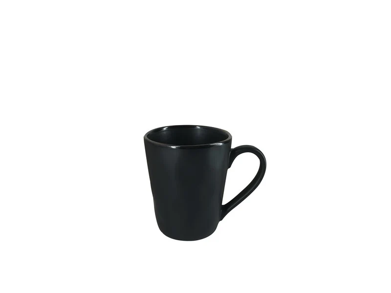 Mug en céramique noire contour dore, H12cm - JIA