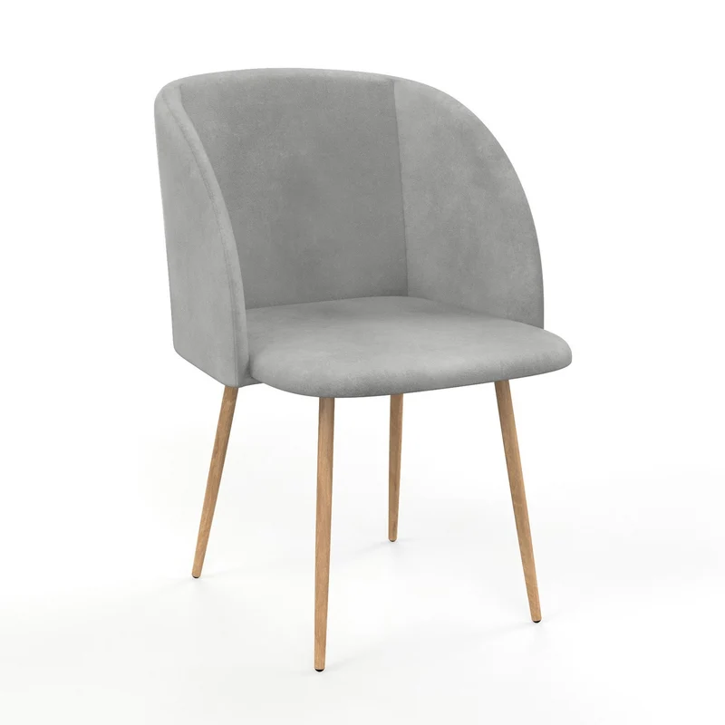 Chaise en velours, 55,5x60xH83 cm - YPOS