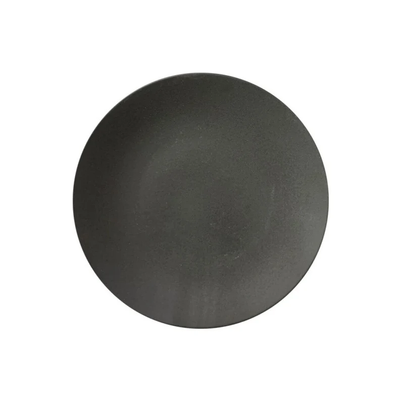 PANTERA Assiette plate en céramique mat noir D27 cm