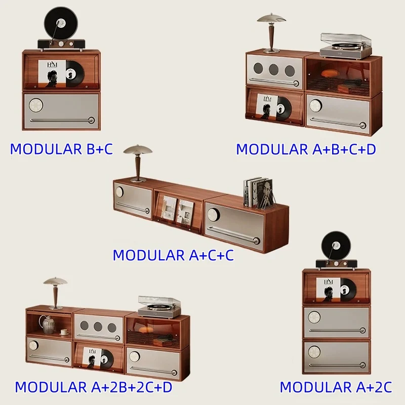 Console multimédia modulaire Japandi