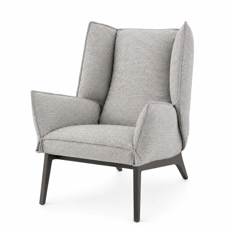 TOA - Fauteuil Tissu Match Argent