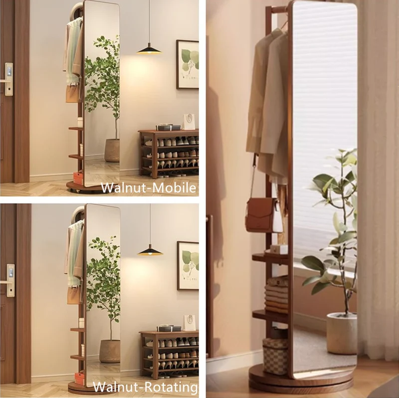 Miroir intégral avec porte-manteau