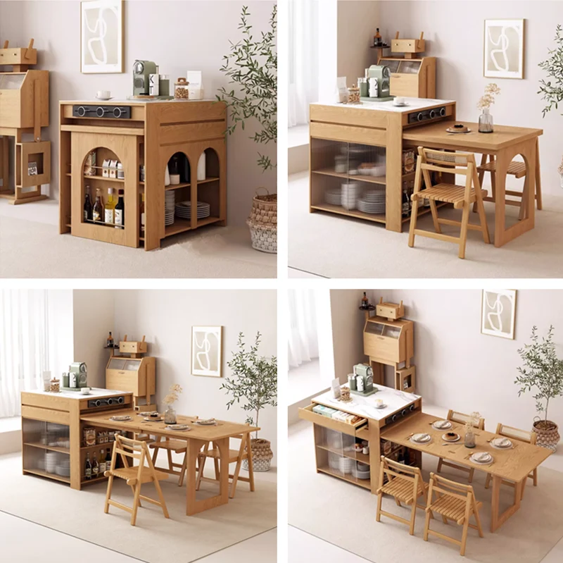 Table d'îlot télescopique et extensible