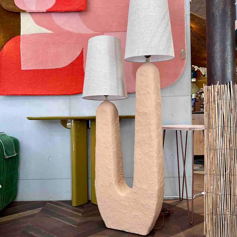LAMPADAIRE PAPIER MÂCHÉ