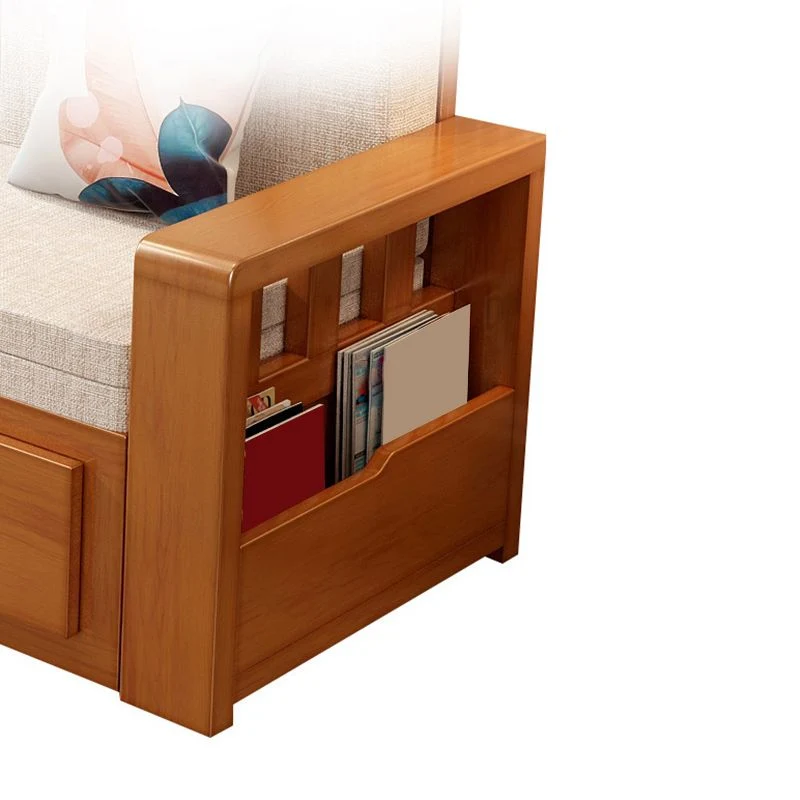 Canapé-lit moderne pleine grandeur avec matelas amovible et rangement en dessous