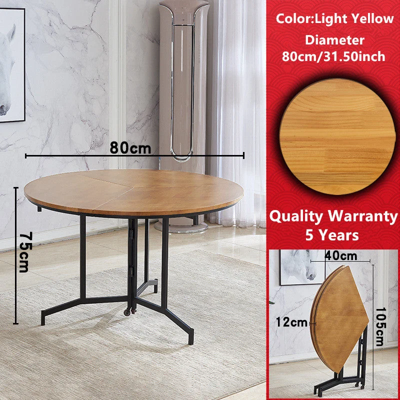 Table pliante ronde peu encombrante