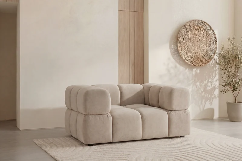 GUSTAVE Fauteuil - Tissu velours