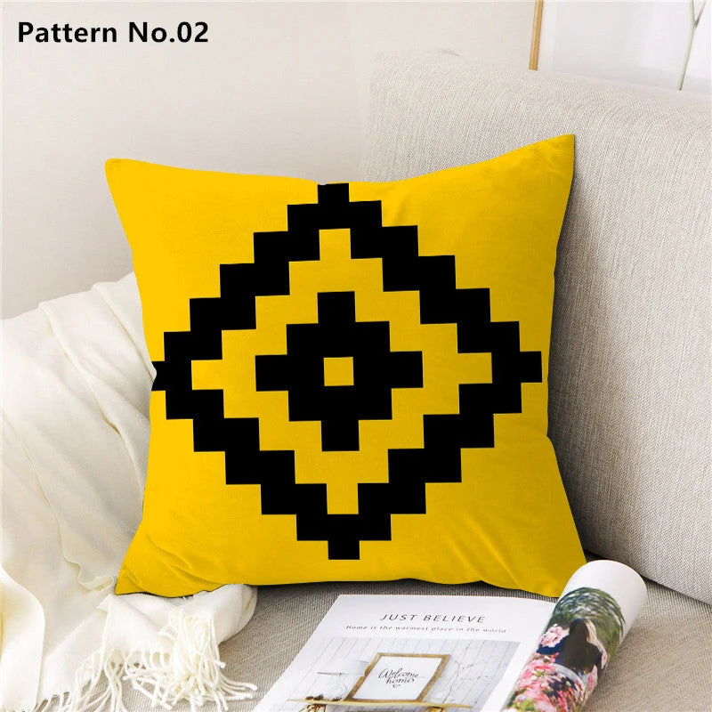 Housse de coussin taie d'oreiller 18 x 18 pouces 45 x 45 cm (motif n°01 ~ 22)
