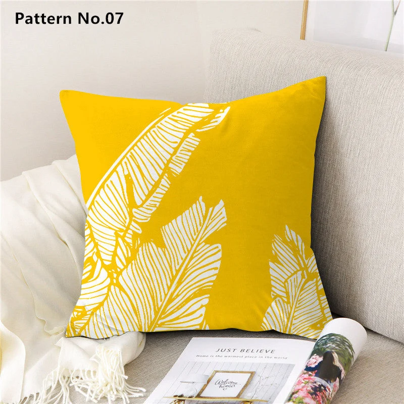 Housse de coussin taie d'oreiller 18 x 18 pouces 45 x 45 cm (motif n°01 ~ 22)