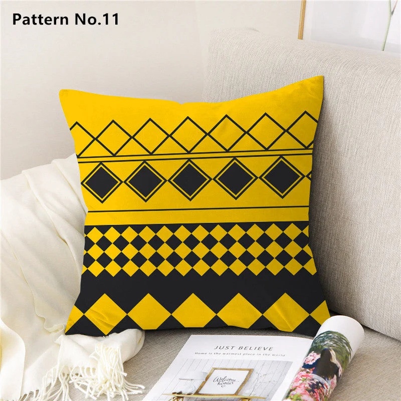 Housse de coussin taie d'oreiller 18 x 18 pouces 45 x 45 cm (motif n°01 ~ 22)