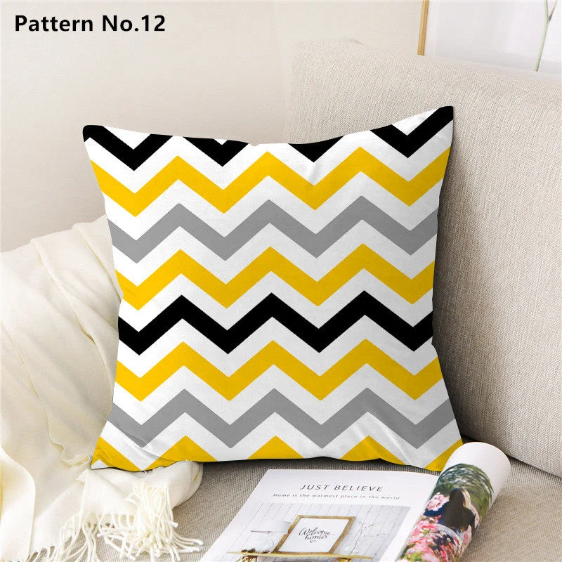 Housse de coussin taie d'oreiller 18 x 18 pouces 45 x 45 cm (motif n°01 ~ 22)