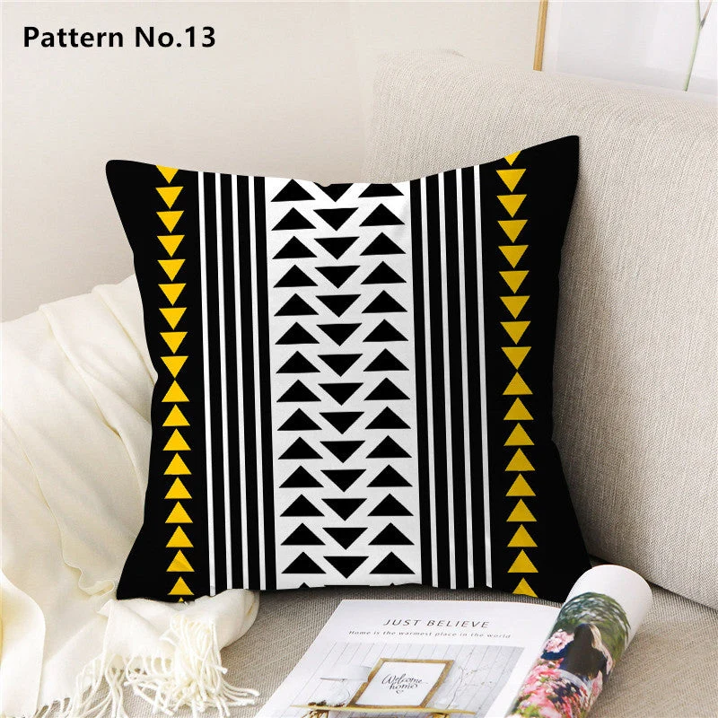 Housse de coussin taie d'oreiller 18 x 18 pouces 45 x 45 cm (motif n°01 ~ 22)