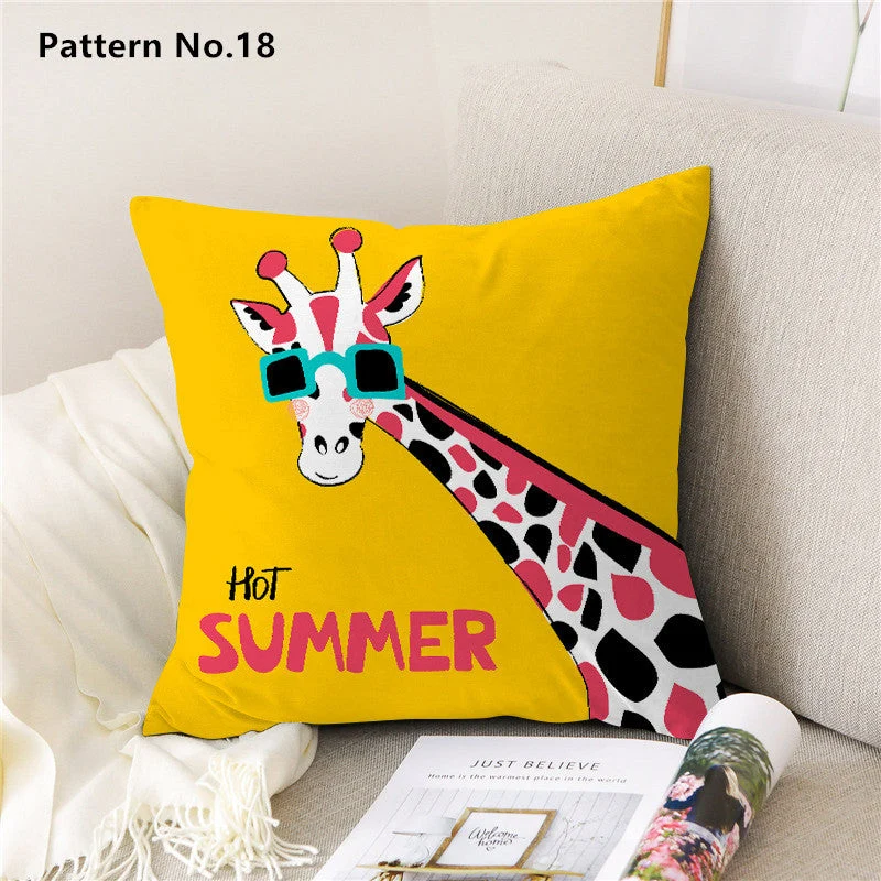 Housse de coussin taie d'oreiller 18 x 18 pouces 45 x 45 cm (motif n°01 ~ 22)