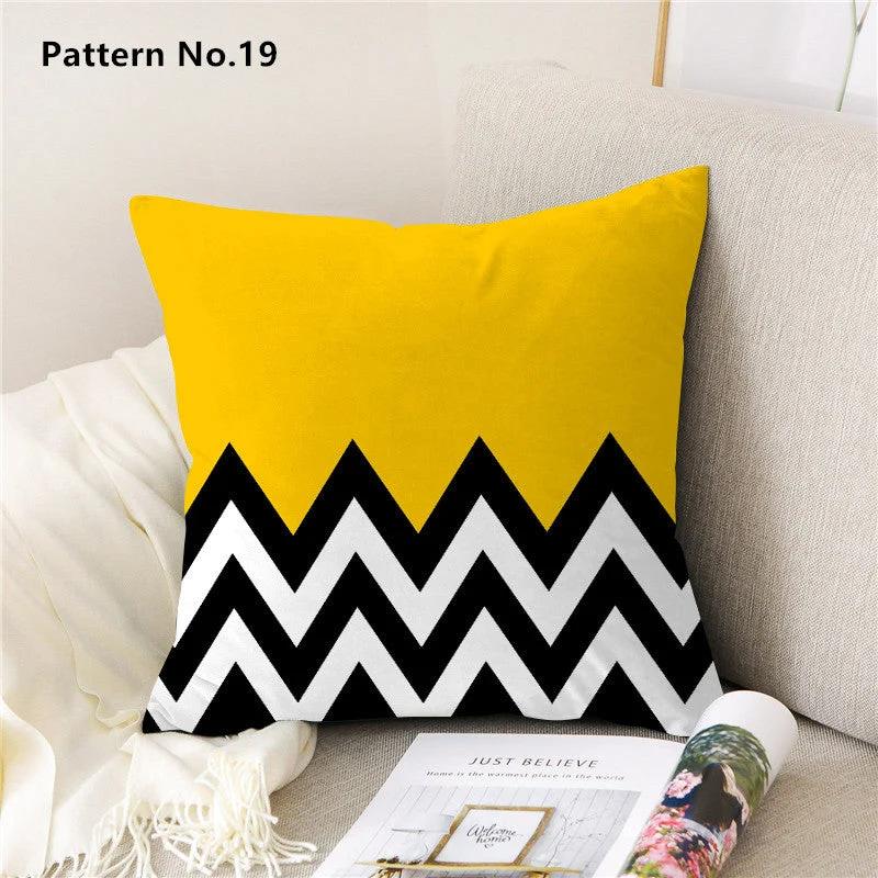 Housse de coussin taie d'oreiller 18 x 18 pouces 45 x 45 cm (motif n°01 ~ 22)