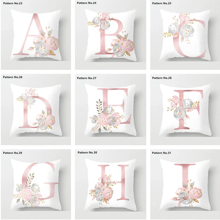 Housse de coussin taie d'oreiller 18 x 18 pouces 45 x 45 cm (motif n°23 ~ 49)
