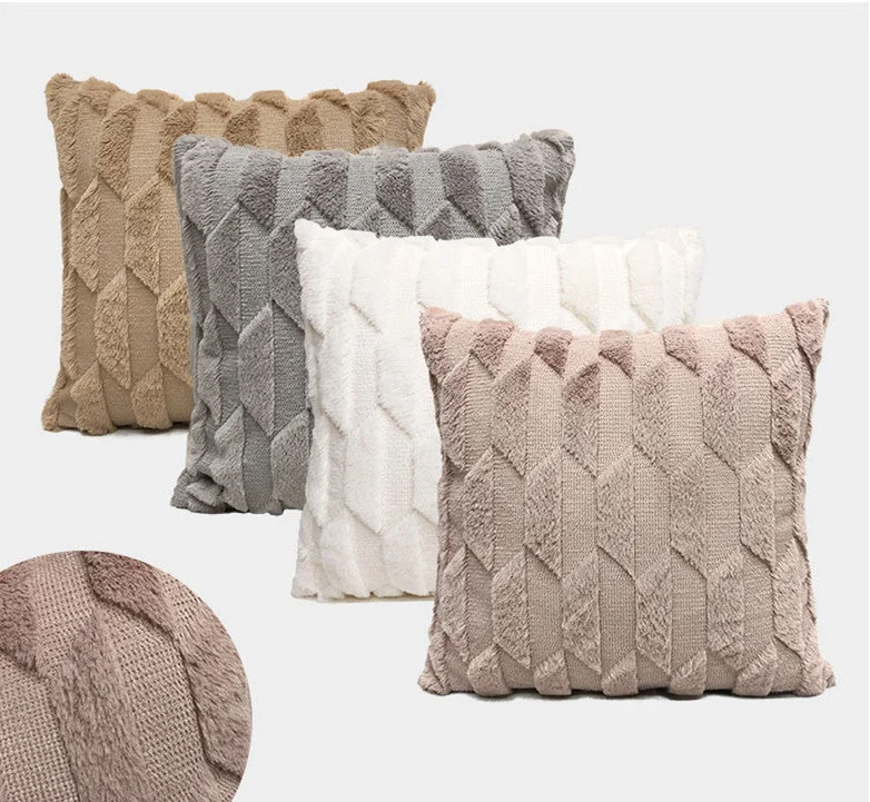 Housses de coussin de luxe en laine douce et douce 18 x 18 pouces 45 x 45 cm (motif n ° 68 ~ 91)