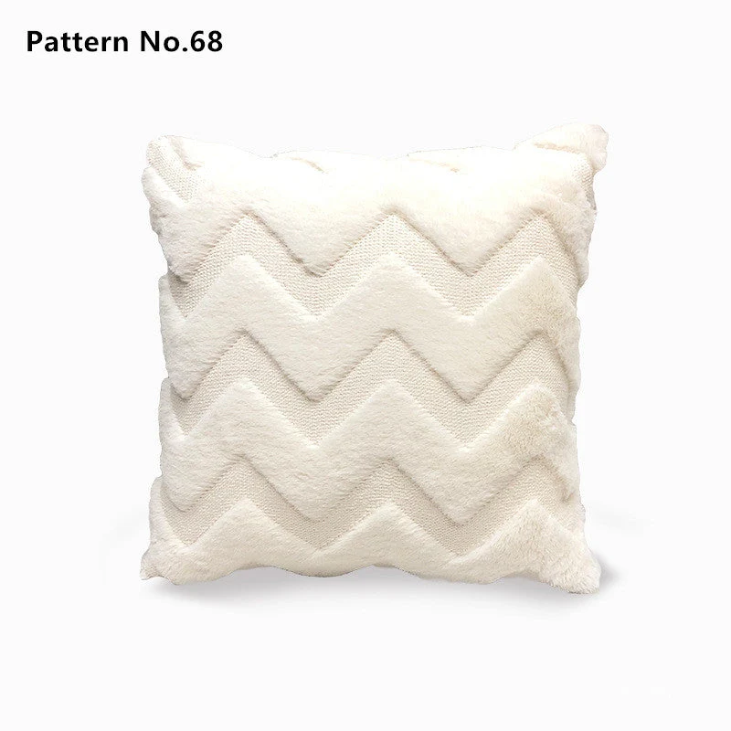 Housses de coussin de luxe en laine douce et douce 18 x 18 pouces 45 x 45 cm (motif n ° 68 ~ 91)