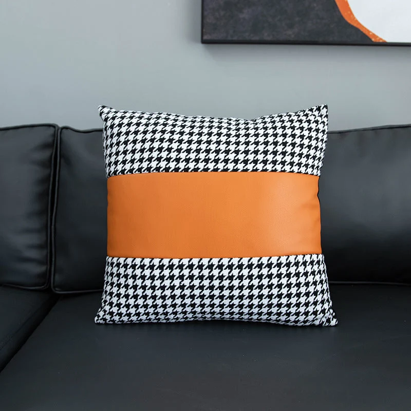 Housses de coussin en similicuir 18x18 pouces/45X45cm Lot de 6