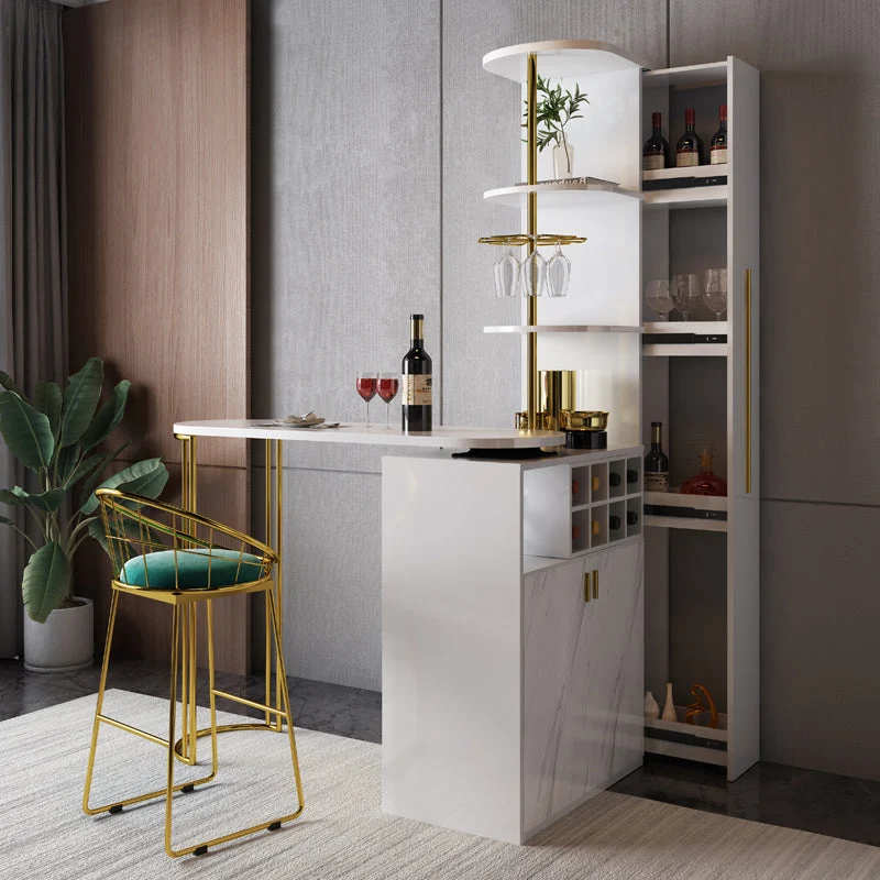 Table de bar à vin rotative de luxe léger et moderne de nouvelle conception 2021 avec armoire