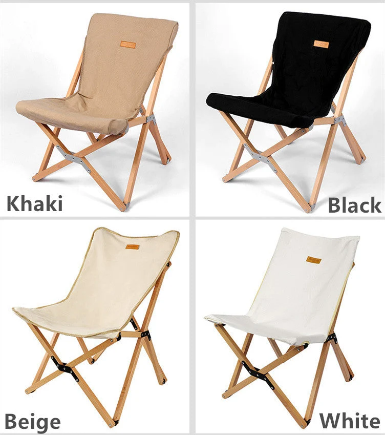 Chaise papillon en bois pliante d'extérieur