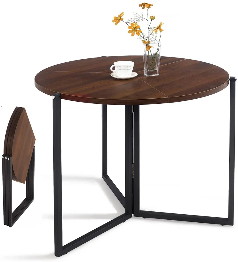 Table d'économie d'espace pliante ronde multifonction