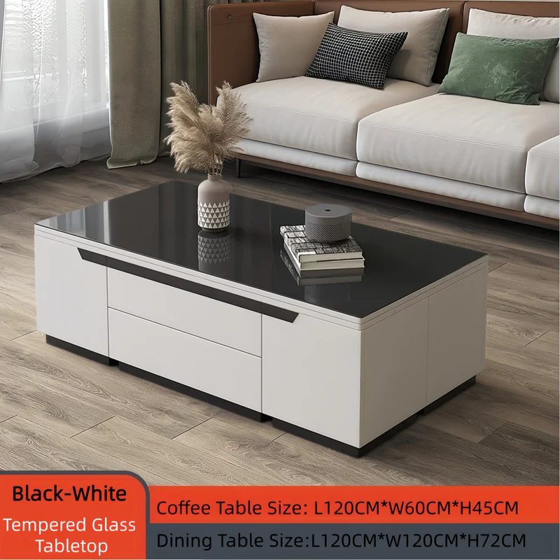 Table basse élévatrice multifonction 3 en 1 à faible encombrement