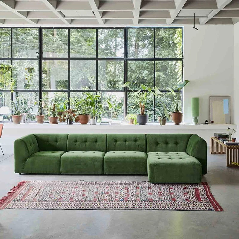CANAPÉ VELOURS VINT VERT
