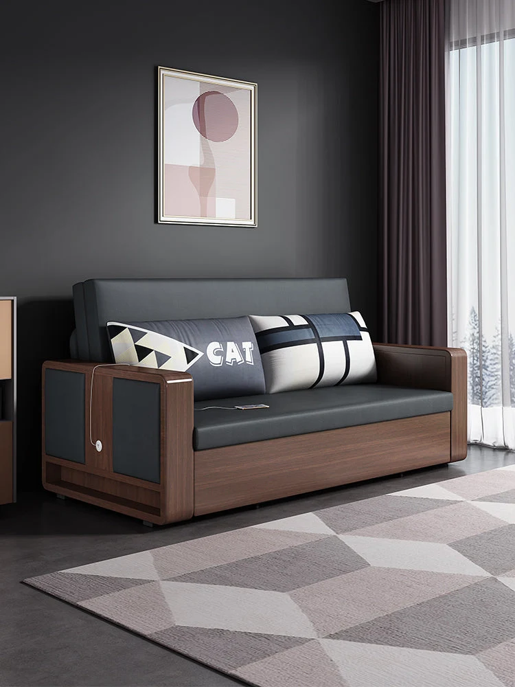 Canapé-lit avec table basse relevable et extensible