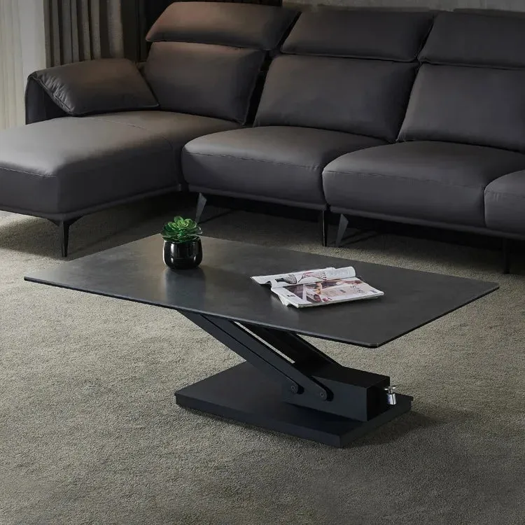 Table basse réglable en hauteur en pierre frittée