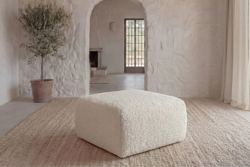 ELIO POUF - Tissu bouclette